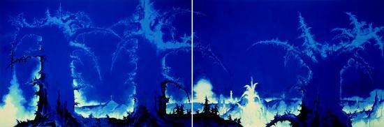 风景2012-1号 布面油画 200×600cm 2012 年