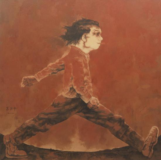 奔波的人1号 布面油画 250×250cm 2010年