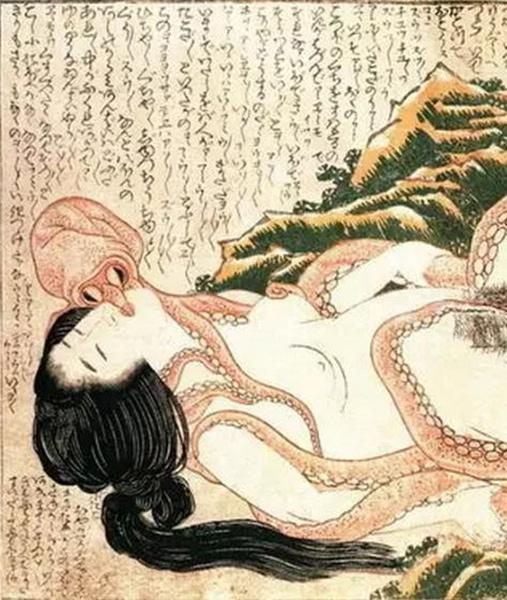 The Dream of the Fisherman‘s Wife,Hokusai ,1814,pa