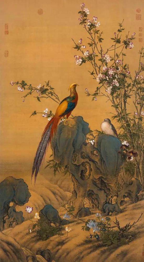 郎世宁《锦春图》