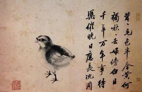 雏鸡(国画) 22×29.2厘米 明代沈周 故宫博物院藏