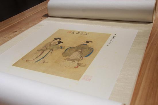 明代巨匠仇英的画作《十洲山樵写宋人意》