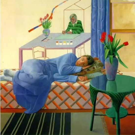 模特和未完成的自画像(Model with Unfinished Self-Portrait) 1977