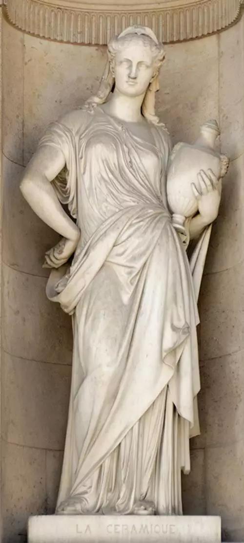 《制陶工艺》(Ceramics)卢浮宫Cour Carree 西墙的雕塑