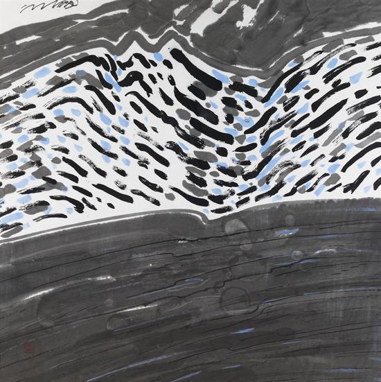 缓山 宣纸水墨 90x90cm,2004