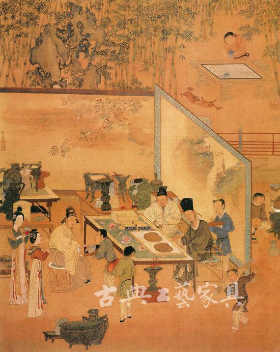 图3 明 仇英 《竹林品古图》