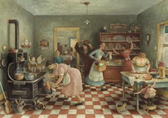 桃乐丝·李( Doris Lee),《感恩节》(Thanksgiving),1935