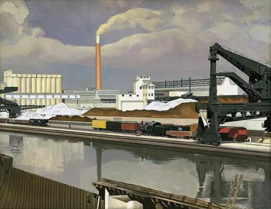 查尔斯·希勒(Charles Sheeler),《美国风景》(American Landscape), 1930