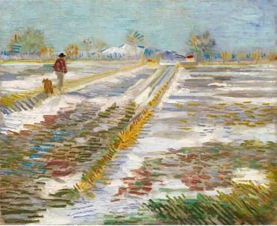 Landscape with Snow ,Vincent van Gogh,1888