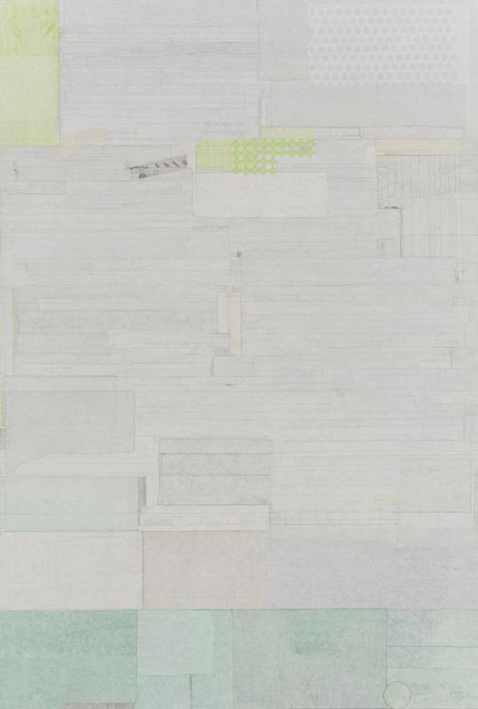 梁铨 当下之二 2010 茶、色、墨、宣纸拼贴 155×105cm