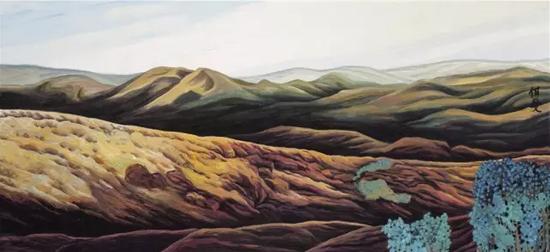 杨佴旻《太行的早晨》 2012年 140x310cm 纸本设色