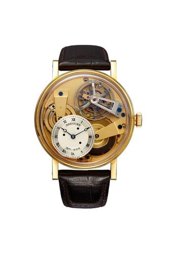 宝玑传世系列18K黄金芝麻链陀飞轮腕表 表径:41mm