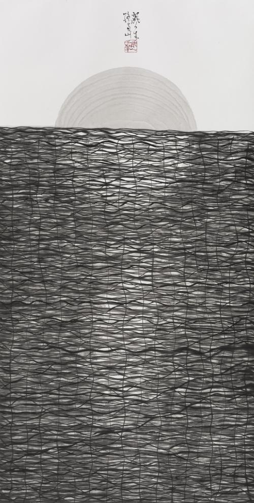 韵律山水 (3) 138x68cm 纸本水墨 2016年