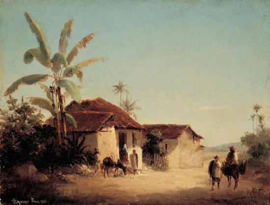 毕沙罗早期作品《热带植物园》(1853),收藏于卡拉卡斯国家美术馆
