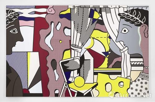 Roy Lichtenstein,Cosmology,Lévy Gorvy,Painting,Oil and Magna on canvas,271.8 × 425.5 尺寸(厘米)