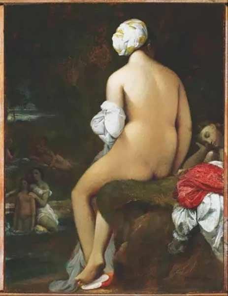 安格尔 小浴女 布面油画 61cm×46cm 1826年 华盛顿菲利普斯艺术陈列馆藏