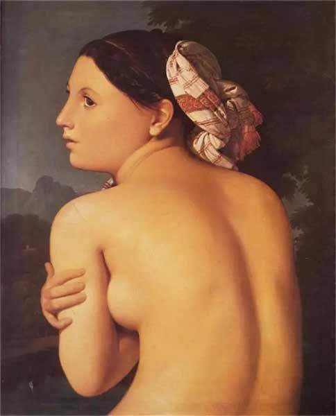 浴女半身像 布面油画 51cm×42.5cm 1807年 法国巴约讷市波纳特博物馆藏