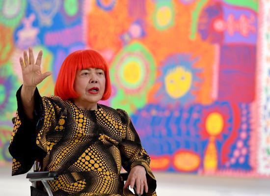 日本艺术家草间弥生。图片:TOSHIFUMI KITAMURA/AFP/Getty Images
