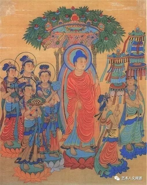 张大千临摹作品:释迦说法图
