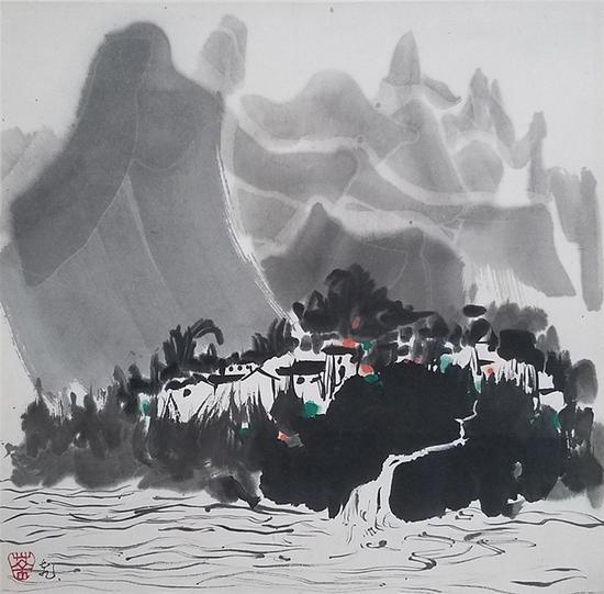 吴冠中 1979年作 高山流水 尺寸:33.5×34.5cm 起拍价:900,000