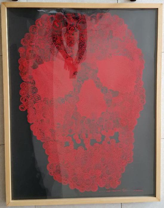 朱发东《无题1》,2009,综合材料绘画,135x105cm