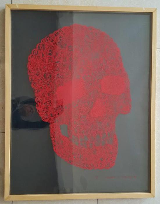 朱发东《无题2》,2009,综合材料绘画,135x105cm