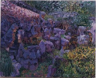 周春芽 上海豫园小景 2013 布面油画 200x250cm