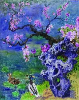 周春芽 瘦西湖春色 2015 布面油画 250x200cm