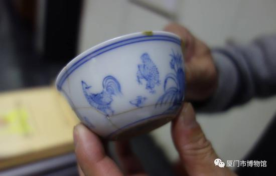 景德镇出土的成化斗彩鸡缸杯半成品