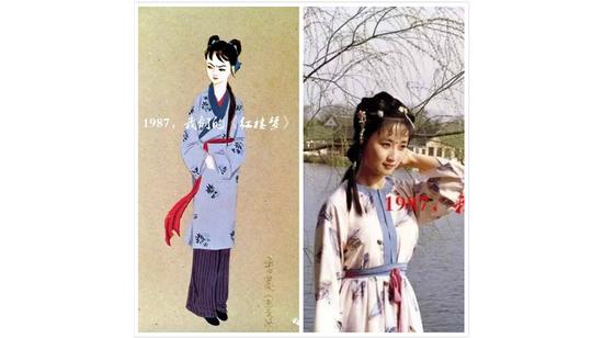 香菱服装设计手稿与剧照