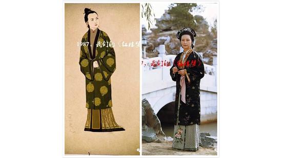 王夫人服装设计手稿与剧照