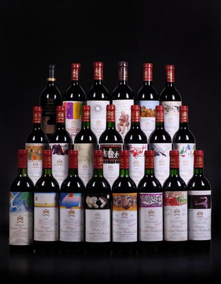 CHATEAU MOUTON ROTHSCHILD VERTICAL COLLECTION 木桐垂直年份组合图
