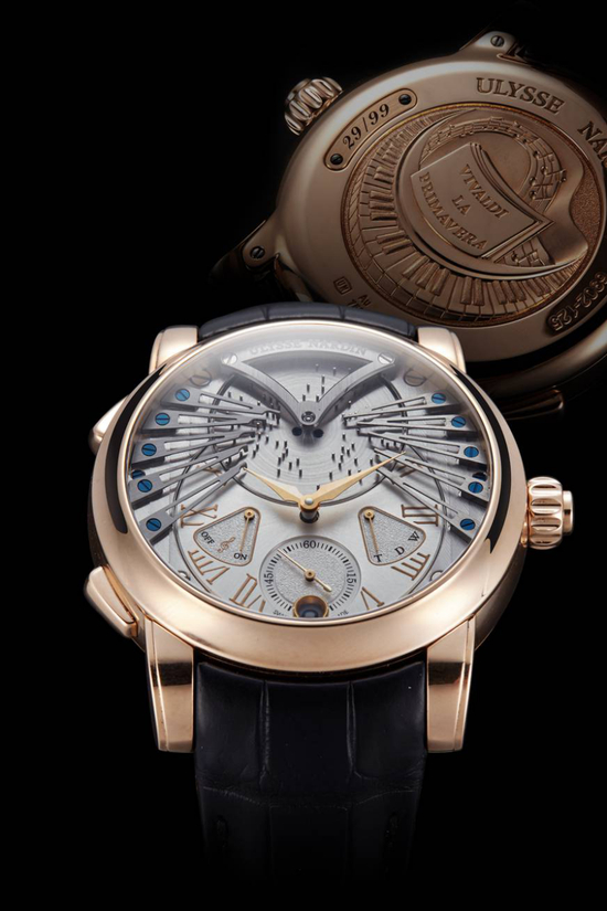 ULYSSE NARDIN 雅典经典系列18K玫瑰金音乐腕表