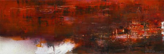 王衍成 无题 布面油画 190x570cm 2016