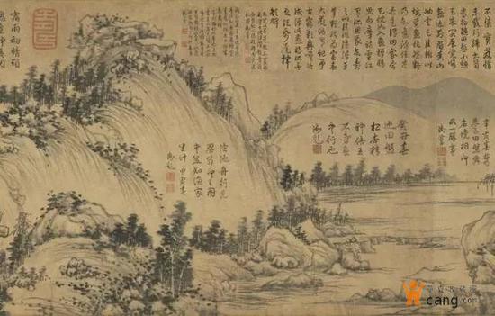 传元 黄公望《富春山居图》局部