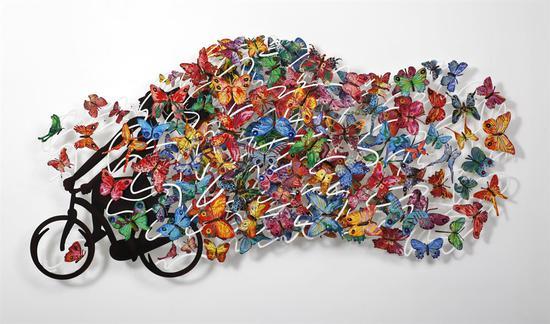 《喜悦幸福》,墙面装置,2008