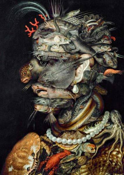 阿尔钦博托《水》1566 年油彩·画布66.5×50.5 公分奥地利维也纳,艺术史博物馆