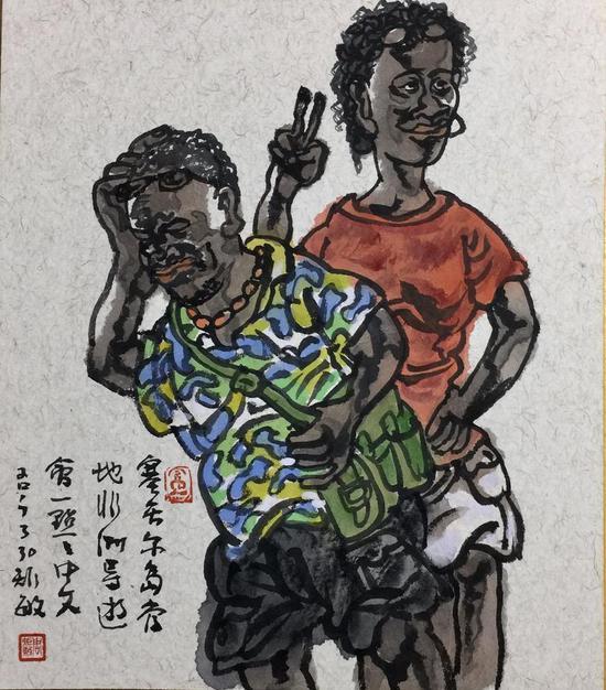 当地导游27X24cm