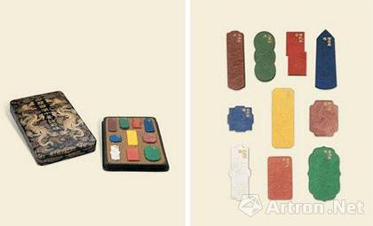 清乾隆御制西湖十景集锦色墨(10锭) 448万元 中国嘉德 2007年