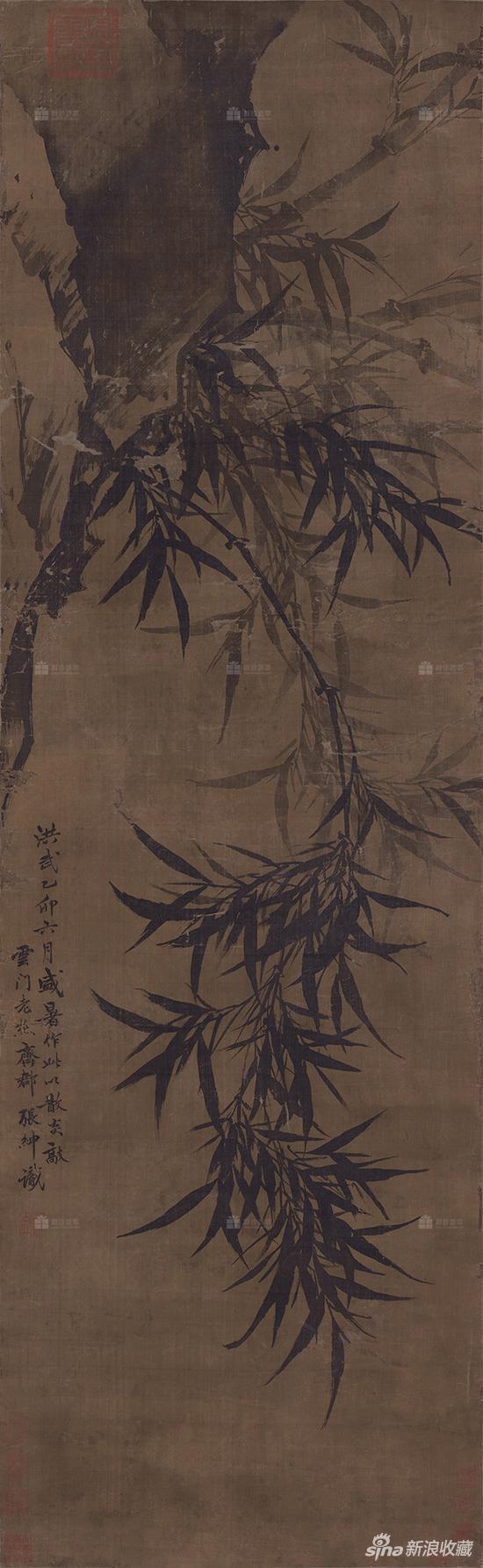 张绅--垂竹图