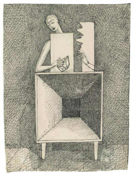 贾科梅蒂,超现实主义的构图,1933