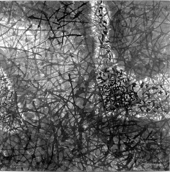 邓国源 IN DEM BERG在山中 No.10 纸本水墨 122cm×122cm 2004 年