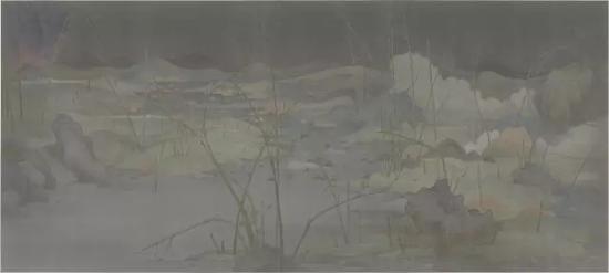郝量《潇湘八景——瞬息》,绢本水墨,2014年