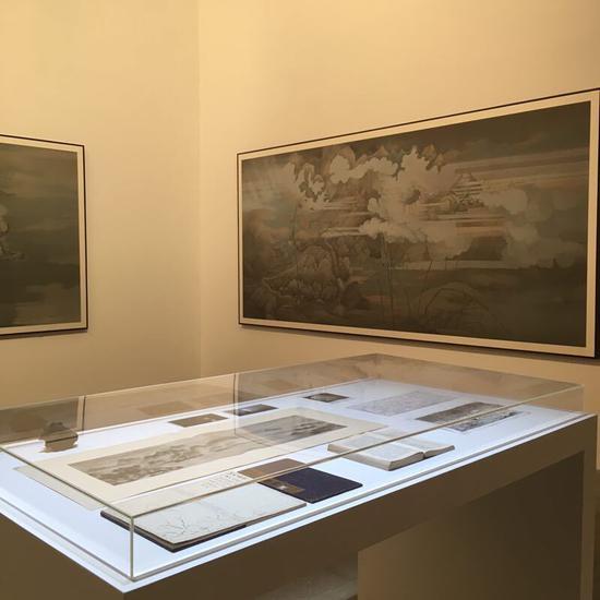 艺术家郝量作品《潇湘八景》展览现场