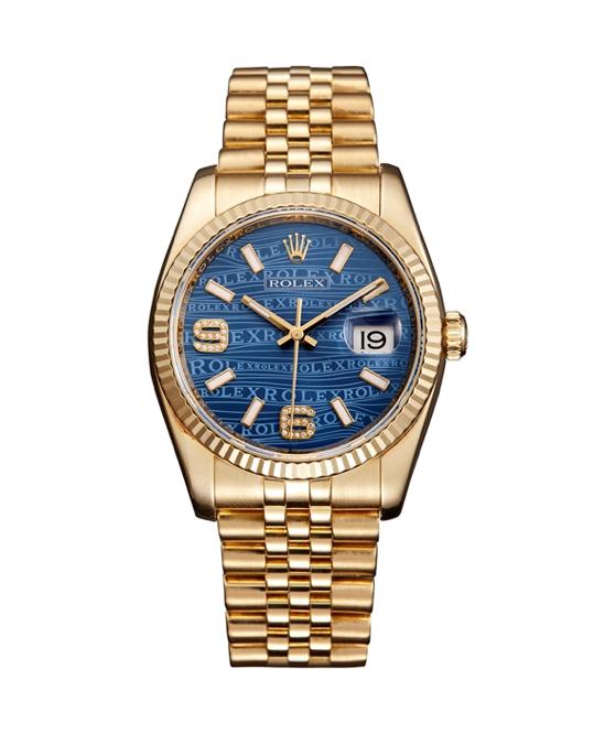 LOT 2232 ROLEX 劳力士日志型18K黄金链带腕表