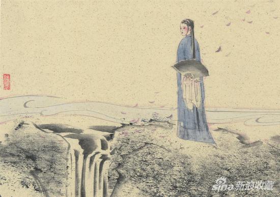 陈川 孟夏 纸本水墨 99x35cm 2017副本