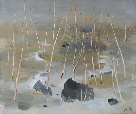 LOT 621 吴冠中 春秋 布面 油画 1994年