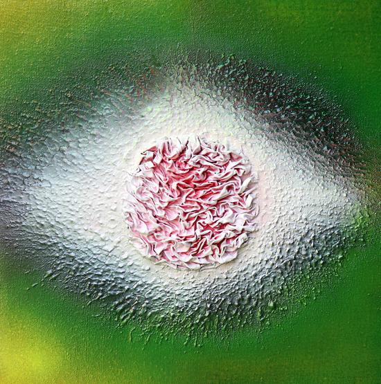 《三界——花魁》系列 综合材料 油画60.5cmX60.5cm 创作2011