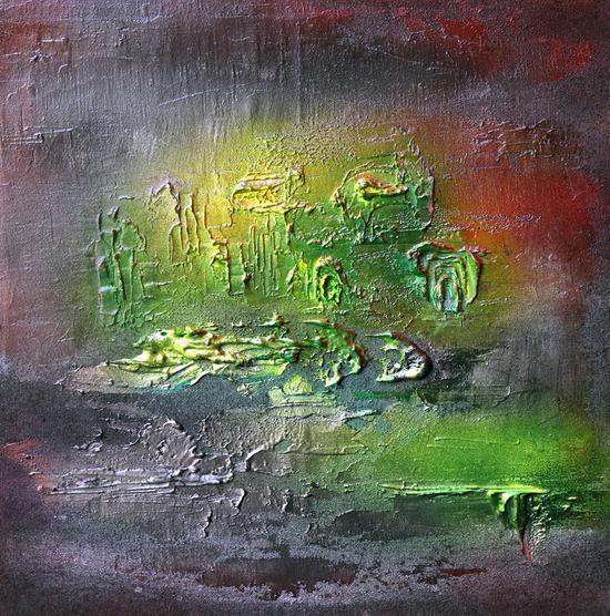 《三界》意境系列 综合材料 油画60.5cmX60.5cm 创作2011
