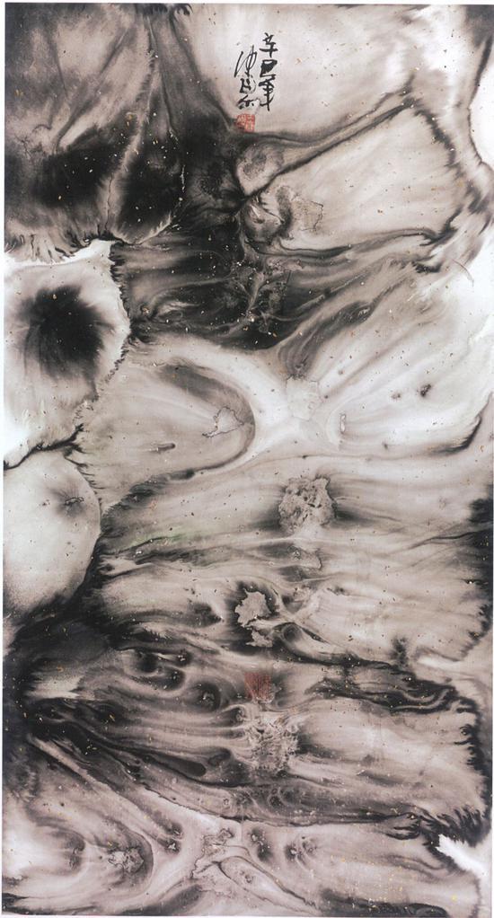 抽象泼墨 173x93cm